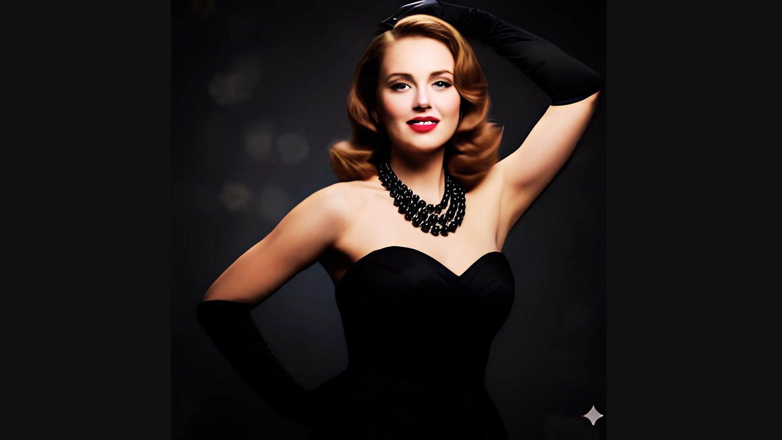 Statement necklace worn for an event