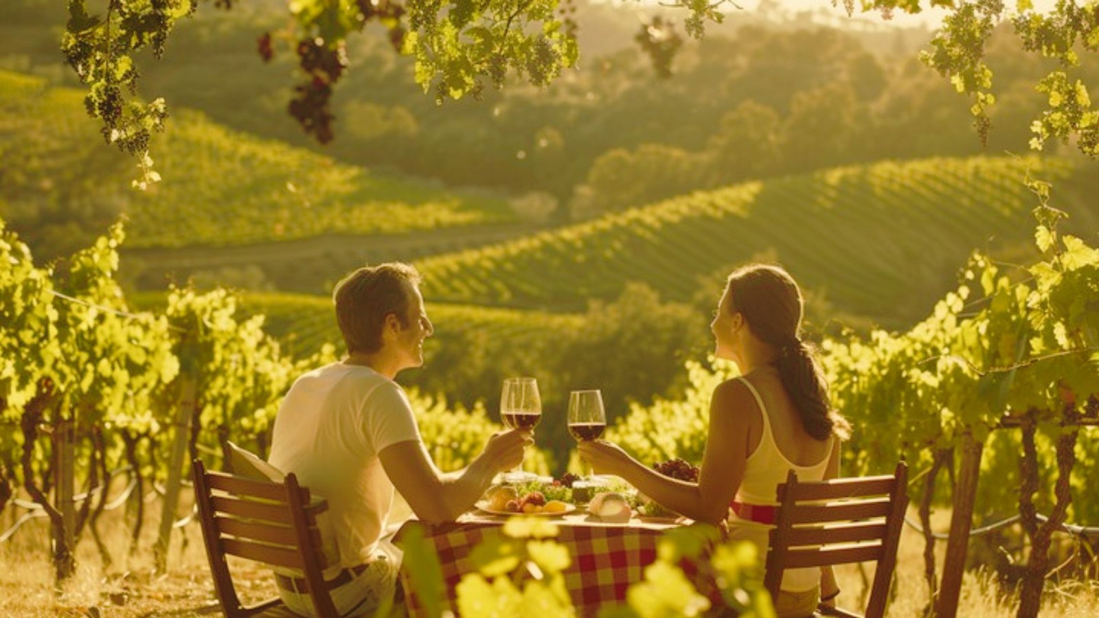 Romantic winery date outfit idea for women.
