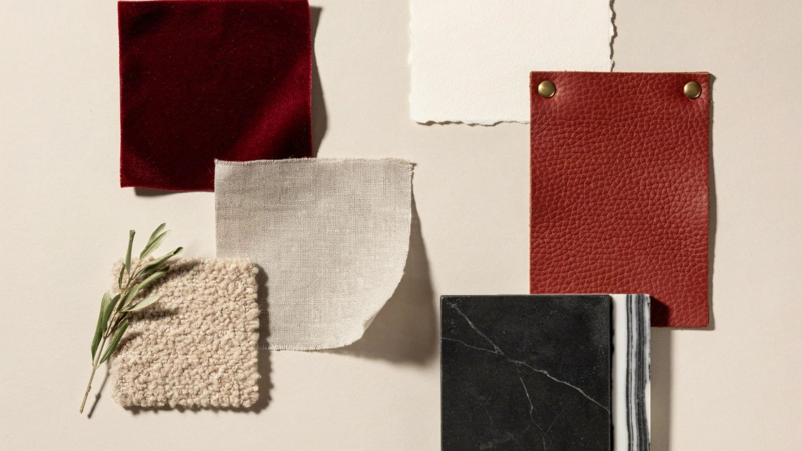 Wine and burgundy paired with neutral colors.