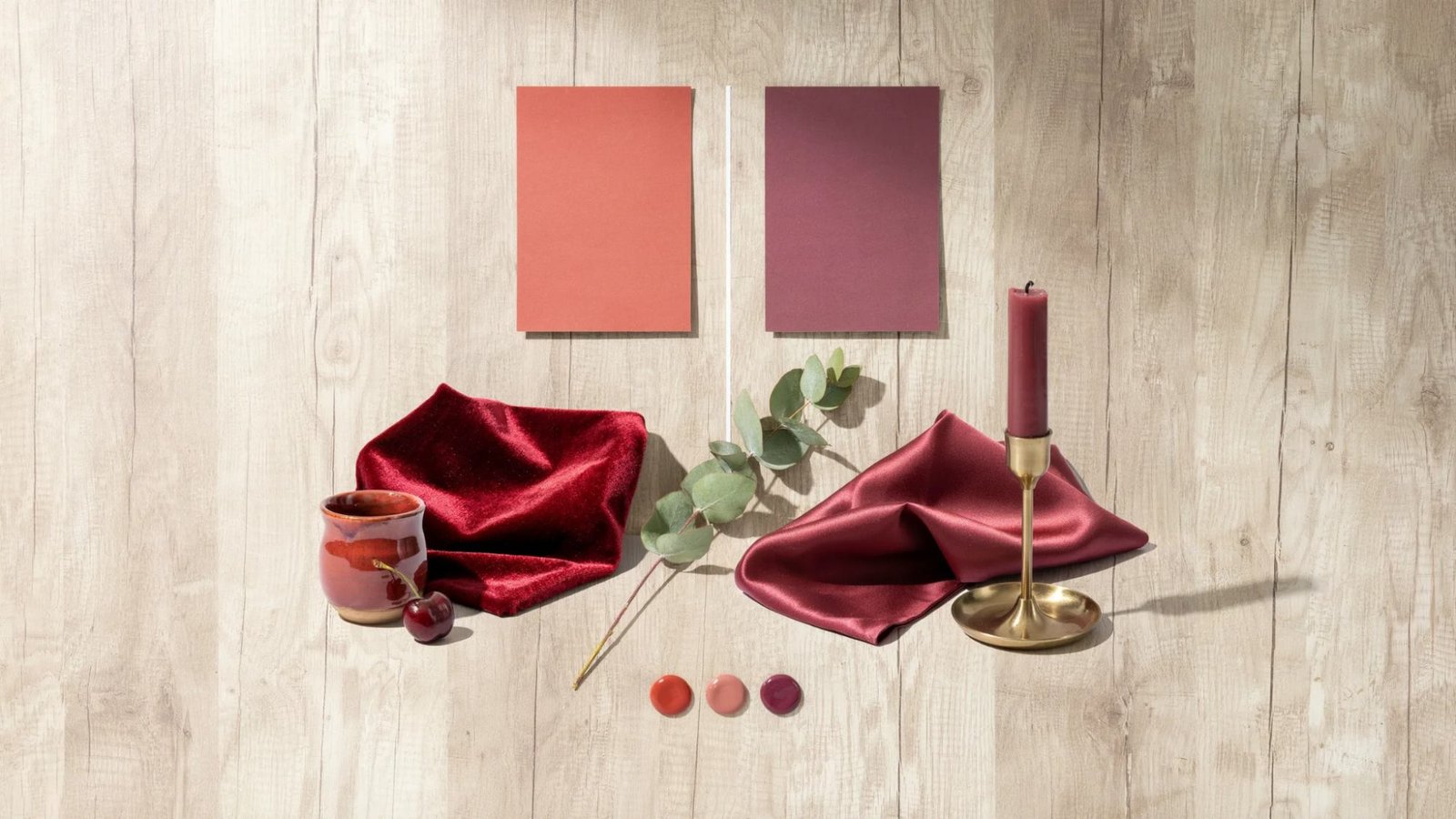 Wine and burgundy colors displayed side by side for comparison.
